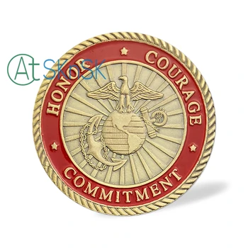 1-10шт нова военна монета USMC Honor Courage Commitment възпоменателни монети Unite States Marine challenge coins collectibles