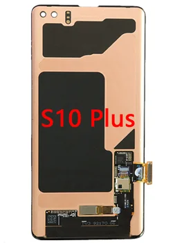 Оригинал S10 + LCD-дисплей за Samsung galaxy S10 Plus с линията LCD дисплей G975 G9750 G975f G975f / DS дисплей + Екран е чувствителен на допир дигитайзер Събрание