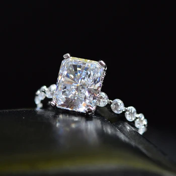 OEVAS 925 сребро годежни пръстени комплект за жени искрящ създаден муассанит скъпоценен камък диаманти, годежни изискани бижута