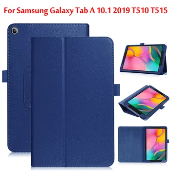Въртящи се на 360 калъф за Samsung Galaxy Tab A 10.1 2019 T510 T515 поставка ПУ кожен калъф за SM-T510 SM-T515 10.1-инчов калъф