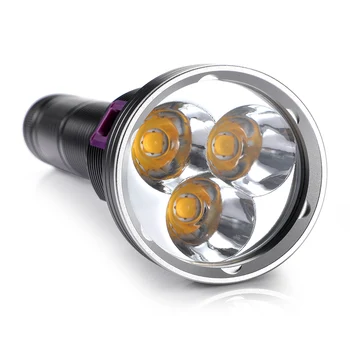 Нов преносим 3xxhp70 гмуркане фенерче IPX8 най-висок водоустойчив рейтинг професионален гмуркане факел 3x26650 батерия и зарядно устройство, USB
