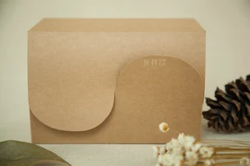 Естествена кутия за торта хартия Kraft, кутия за опаковка на подарък на партията, кутия за бисквити / сладки / гайки / кутия опаковка DIY / 20pcs / лот, високо качество на 150 * 100 * 85MM