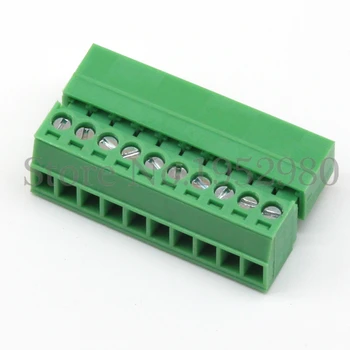 20 комплект 3.5 мм печатна платка конектори plug клеммный блок 11P 12P прав ъгъл KF15EDG-3.5 мед зелен RoHS