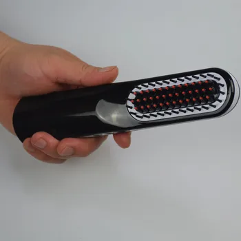 Безжична мини-преса за коса четка бързо загряване USB зареждане на керамични изправяне на косата маша с LCD дисплей