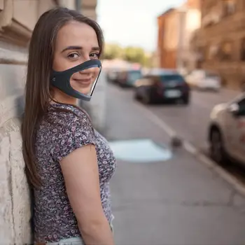 На лицевата плоча отворете умната магнитна маска с двойно анти-мъгла защитно Силикагелевую моющуюся получите многократна маска за лице Adult Masque