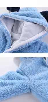 0-12 м дрехи за деца новородени момчета момичета зимни всекидневни костюми с дълъг ръкав с качулка кадифе топъл детски дрешки 6 цвята