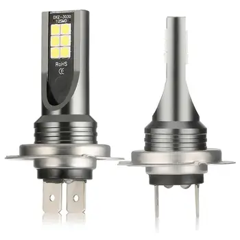 2pcs H7 60W 5050 СДС LED Headlight Kit 10000LM 6000K бял с вентилатор за охлаждане водоустойчив IP67
