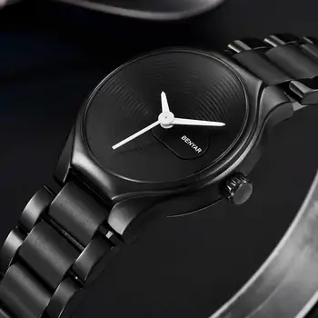 BENYAR дамски часовници Гледат жените луксозни дамски кварцови часовници просто мода спорт от неръждаема стомана водоустойчив Relogio Masculi