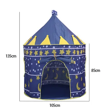 Да Играе На Палатка Портативен Сгъваем Tipi Принц Сгъваема Палатка Децата Момче Каморка Играят Къща Детски Подаръци Открит Играчка Палатки Заключване