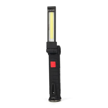 Преносим 5 режим COB фенерче Фенерчето USB акумулаторна LED светлина работа магнитни Lanterna виси на кука за лампа за външно къмпинг