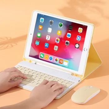 цветна клавиатура мишка калъф за iPad 7th 10.2 2019 Air 3 10.5 9.7 2018 Keyboard Case funda за iPad mini 5 Pro 11 2020 корица