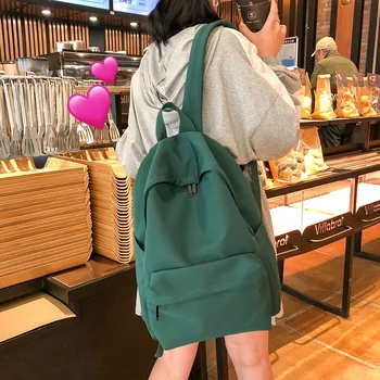 HOCODO раница за жени плътен цвят училищна чанта за момичета, юноши рамо чанта мулти джоба найлон Back pack Mochila 2019