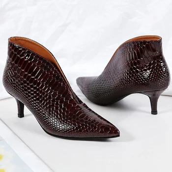 2020 пролет Секси head tip Момиче Heels Womans Shoes Deep V Design Lady Fashion Shoe елегантна Европейската Дамски обувки помпи obuv