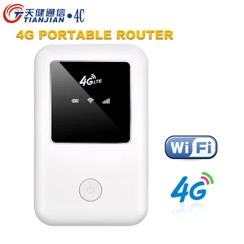 TIANJIE 3G, 4G, Wifi Router Lte модем Wireless mini Mobile, Portable Pocket WIFI Hotspot Unlocked 4G Router With Sim Card Slot