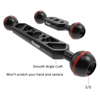 DSLR камера dual сферични ръка регулируем ъгъл на монитора на стена Light Grip жак камера снимки гмуркане аксесоари