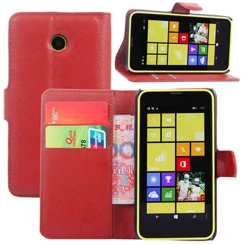 Портфейл флип кожен калъф за Nokia Lumia 630 635 636 638 N630 N635 N636 кожен калъф задната част на кутията на апарата със стойката Etui на Корпуса funda>