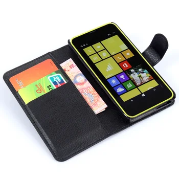 Портфейл флип кожен калъф за Nokia Lumia 630 635 636 638 N630 N635 N636 кожен калъф задната част на кутията на апарата със стойката Etui на Корпуса funda>