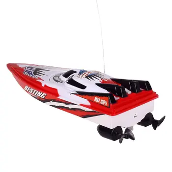RC Boat Racing Radio Remote Control Dual Motor Speed Boat High-speed Strong Power System Fluid Type Design Kids Outdoor Toy