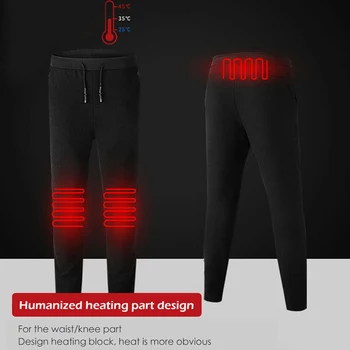 Нови интелигентни електрически отопляеми панталони нагревател топла зима USB дълги панталони на жените и мъжете ежедневни