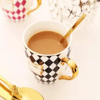 300 мл елегантните геометрични мотиви керамични чаени чаши за кафе подарък на Едро чаша dropship cup