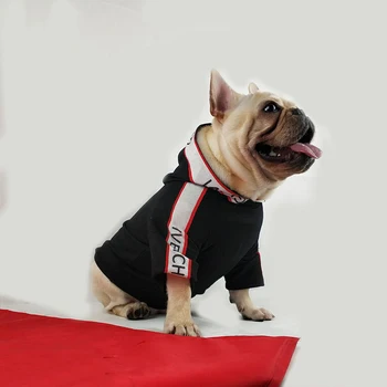 Дрехи за кучета за малки кучета памучни блузи за френски булдог дрешки за чихуахуа Писмо печат куче яке PC0914 дропшиппинг