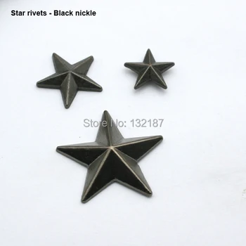 Продажба на едро на цинк сплав на метални нитове звезда дънки нитове черен никел безплатна доставка ZD-017