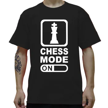 Режим на шах на забавни тениски мъжки памук градинска големи с къс ръкав врата хип-хоп майк тениска Camiseta