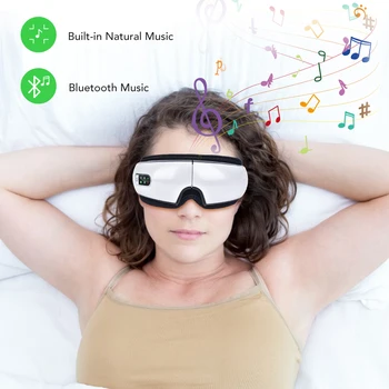 Bluetooth Електрическа Вибрация Масажор За Бръчици Около Очите Умора Свали Горещ Компрес Терапия Вибриращ Масаж Устройство За Грижа За Очите