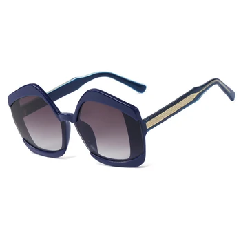 2020 нови нередовни слънчеви очила Жените марка дизайнер съвет рамката на извънгабаритни наклон слънчеви очила Моден дамски нюанси UV400
