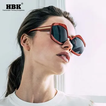 2020 нови нередовни слънчеви очила Жените марка дизайнер съвет рамката на извънгабаритни наклон слънчеви очила Моден дамски нюанси UV400