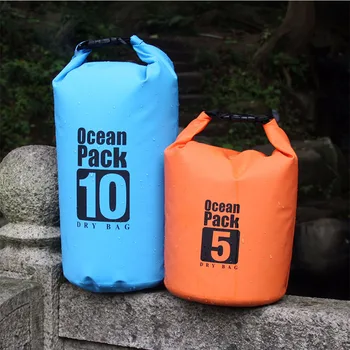 10L 20L 30L Ocean Пакет суха чанта открит непромокаема чанта плуване, рафтинг плажна чанта с регулируема каишка 500D PVC
