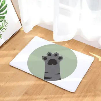 Фланелевый подложка за пода карикатура на животните Котешки нокът мат водоустойчив противоскользящий кухненски килим хол врата на мат вход начало декор