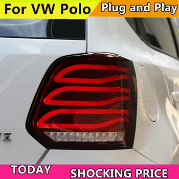 Оформление на автомобила за Volkswagen VW Polo задна светлина в събирането на 2011-2017 LED задна светлина динамичен мигач задна светлина аксесоари