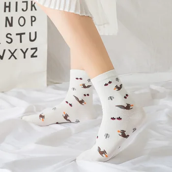 3 чифта чорапи есен протеин мек памук дизайн, високо качество на Kawai стил Лолита момиче за Нова година подарък от Дамски чорапи Sett