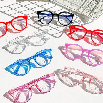 DYTYMJ Kid Glasses Рамка Round Eye Glasses Anti-blue Light Glasses for Kids Студентски Eyeglasses Child Goggle Сладко Розов цвят Espejuelos