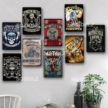 [SQ-DGLZ] Американски Метален Знак за Стари Метални Табели, Табели Декор на Стените Калай Знаци Свобода Мотоциклет Плакат Подарък