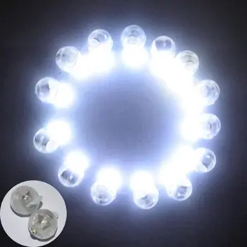 100 бр. / lot 100 X кръг led светкавица топка лампа балон светлина дълго време на изчакване за хартиения фенер Balloo