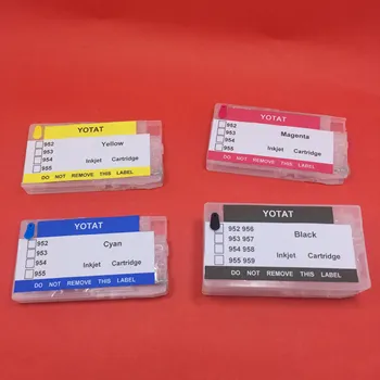 YOTAT (без чип) за многократна употреба мастило касета за HP952 HP 952 HP953 HP 953 HP954 HP 954 955 за Officejet Pro 8730 8740 8735 8715...