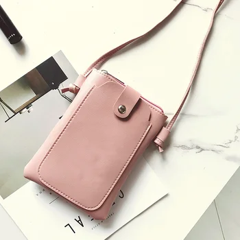 Нови дамски кожени чанти мини карта монета мобилен телефон чанти мода мъничко портфейл дамски обтегач ПУ рамото Crossbody чанта