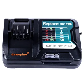 Dawupine Li-ion зарядно устройство за Makita 10.8 V 12V BL1016 BL1021B BL1041B литиевое зарядно устройство DC10sb DC10wd