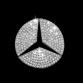 Волан Bling Crystal емблема блестящ аксесоар вътрешна стикер стикер за Mercedes Benz All Car A B C E GLC CLA GLE GLK GLS