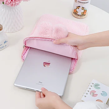 Корея мек мечка 10,7-инчов Ipad Air Bag Case сладък карикатура на съединителя таблет Samsung Organzier лаптоп таблет ръкав на кутията чанта