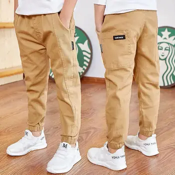 2020 нови горещи продажба момчета панталони 4-13 години на памук корейски ежедневни панталони на децата пролет и есен панталони срастване големи джобове