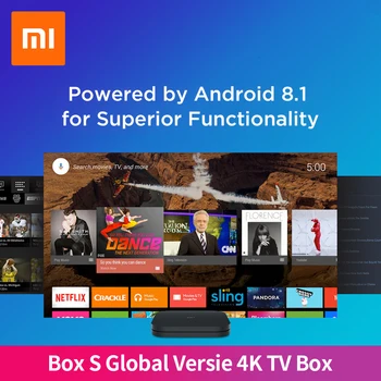 Xiaomi Mi Box S глобалната версия на 4K TV Box Cortex-а a53 Quad Core 64 bit HDR Wi-Fi Android TV Remote Streaming Media Player mi bos S