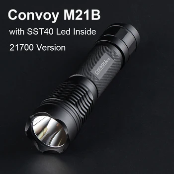 Led фенерче Фенерчето ескорт M21B SST40 Lanterna S2 + плюс 21700 версия на Linterna LED къмпинг, Риболов, работа на тактически проблясък на светлина