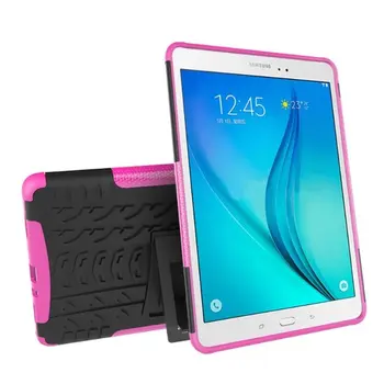Броня удароустойчив нескользящая поставка TPU + PC Tablet Case за Samsung Galaxy Tab A 9.7 T550 T555 SM-T550 SM-T555 щанд на кутията Funda+дръжка