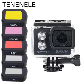 Спортен филтър Камера водоустойчива корпус, корпус за Sjcam SJ7 Star UV / CPL / червен / жълт / магента гмуркане камера филтри аксесоар