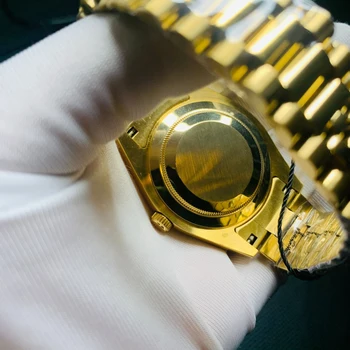 Ограничена продажба на U1 завод за горещо продажба 18K злато AAA часовници мъжки луксозни автоматични механични часовници бял циферблат ден-дата AAA