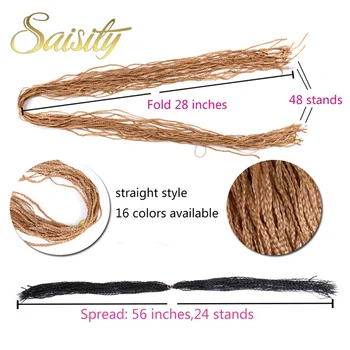 Saisity на Rositsa Box шиш за Плетене на една кука цветни синтетични удължаване на коса 28