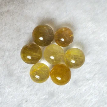 Естествен кварцов кристал обхват на злато рутиловый топка мебели за дома, бижута сватба рейки предсказания магьосничество Каменна Глобус